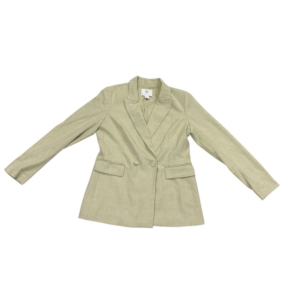House Of Harlow 1960 Double Breasted Light Green Blazer Size M Business Academia